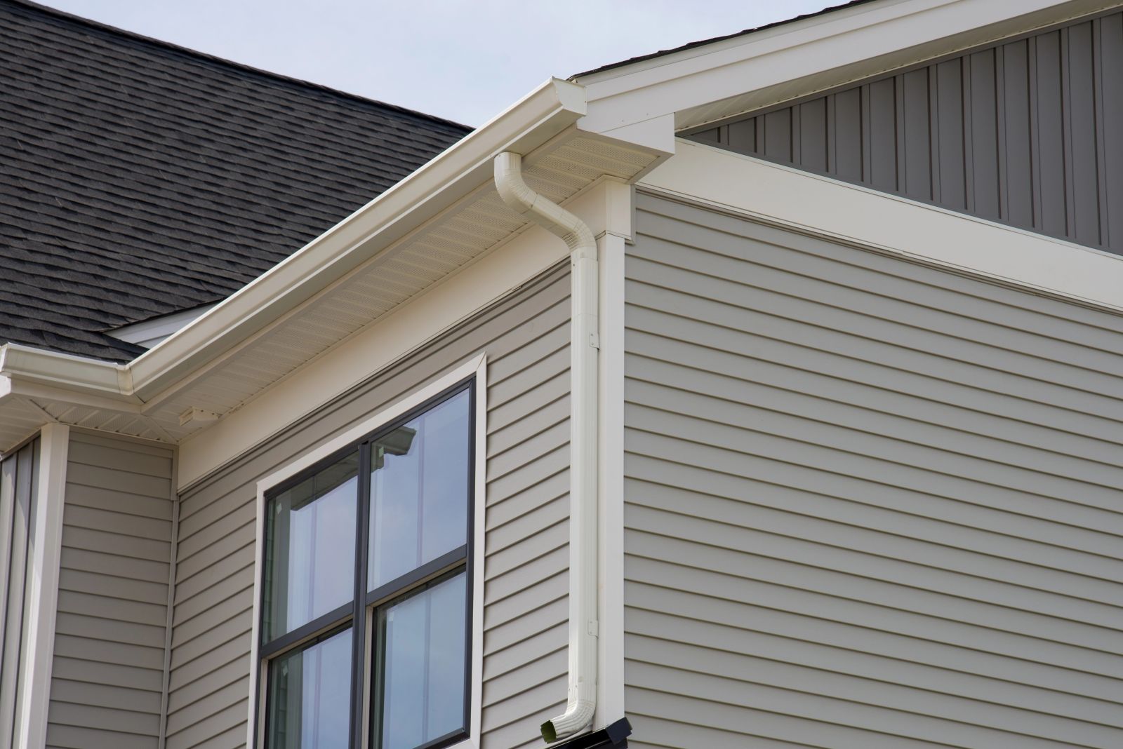 house showing guttering and spouting