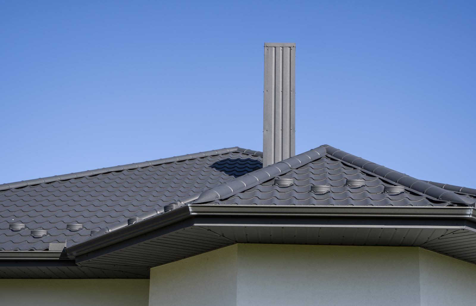 corrugated roof top on a house