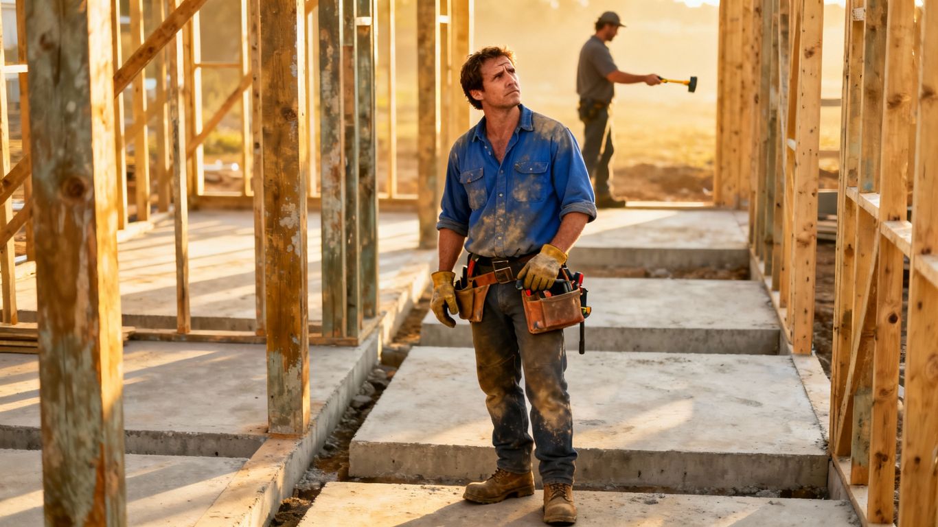 Tradie receiving mental health support.