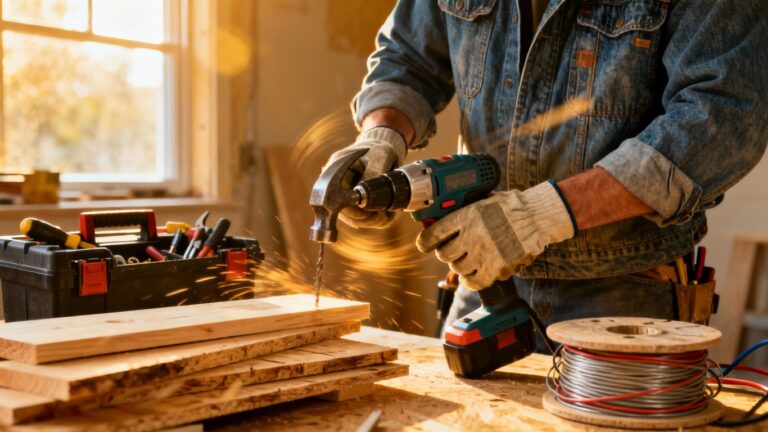 Tradesperson working on a side hustle project.