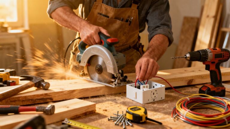 Tradesperson working on a side hustle project.