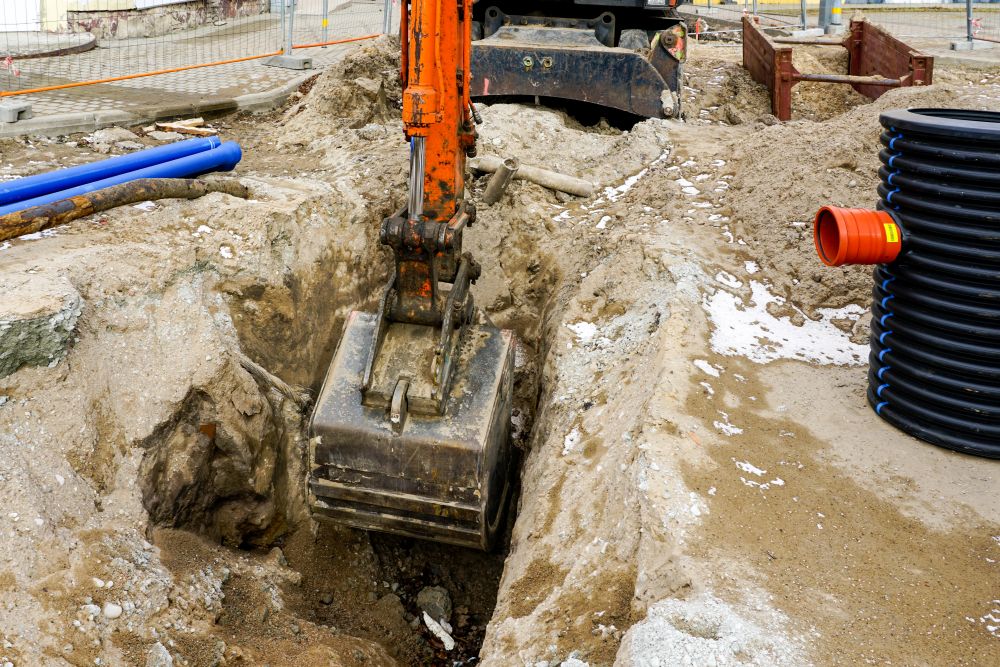 digging trench for drainlaying in Auckland